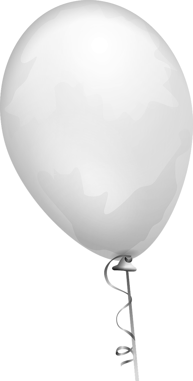White Balloon Png Transparent Background (650x1280), Png Download