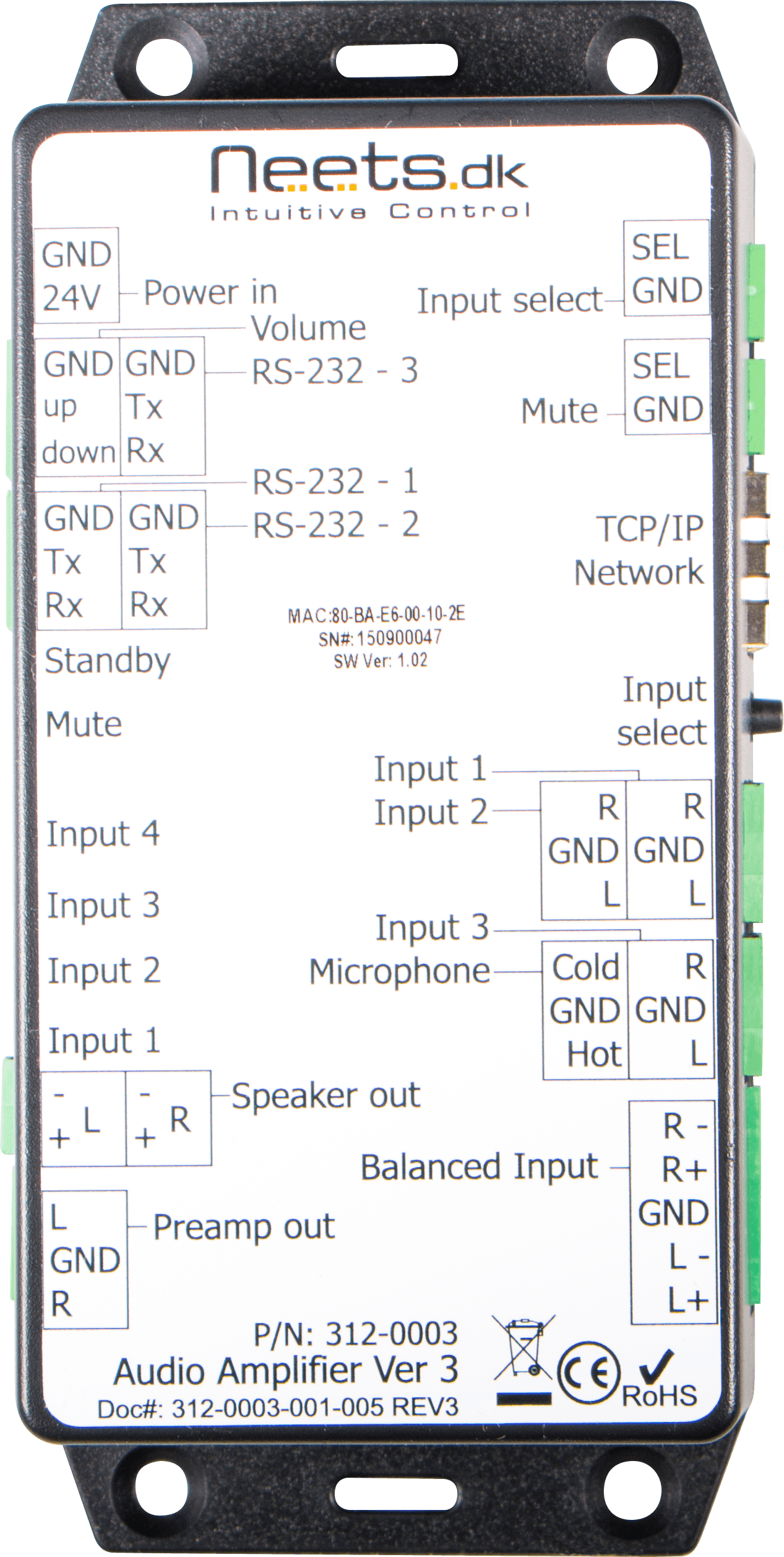 Neets Audio Amplifier (1267x2515), Png Download