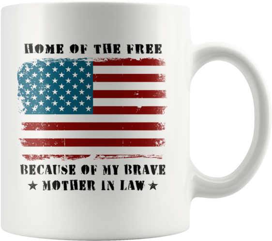 Home Of The Free Mother In Law Military Family American - Blessed Nation Yard Sign (580x580), Png Download