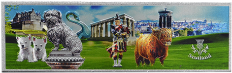 Scottish Shiny Long Fridge Magnet Scotland Collage - Herd (640x640), Png Download