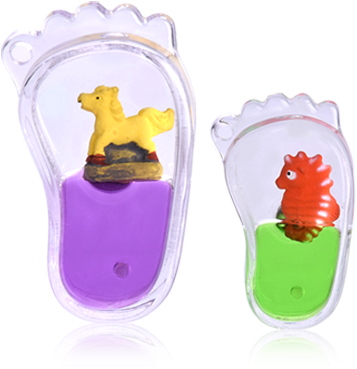 Plastic 3d Foot Shape Custom Floater Liquid High Quality - Refrigerator Magnet (800x800), Png Download