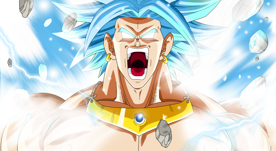 Banner Black And White Download Dragon Ball Super By - Dragon Ball Super Broly Blue (900x494), Png Download