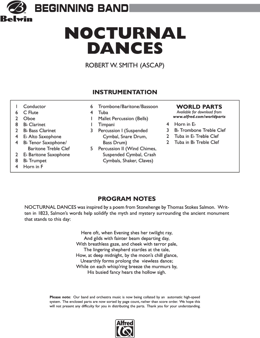 Nocturnal Dances Thumbnail Nocturnal Dances Thumbnail - Sheet Music Christmas Proclamation Robert W Smith Snare (864x1152), Png Download