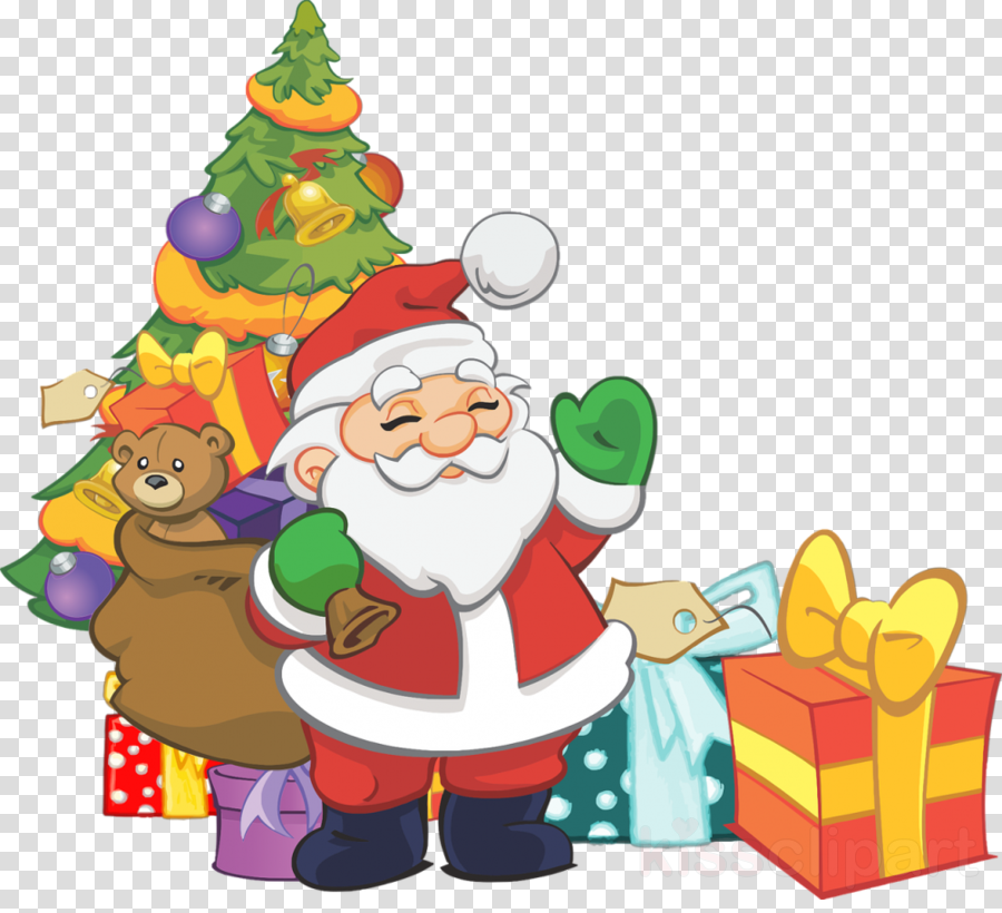 Download Thanksgiving Coloring Books For Kids Clipart - Clip Art Santa And Christmas Tree (900x820), Png Download