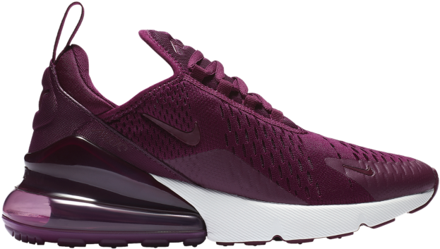 Nike Air Max - Nike Air Max 270 Womens Maroon (640x640), Png Download