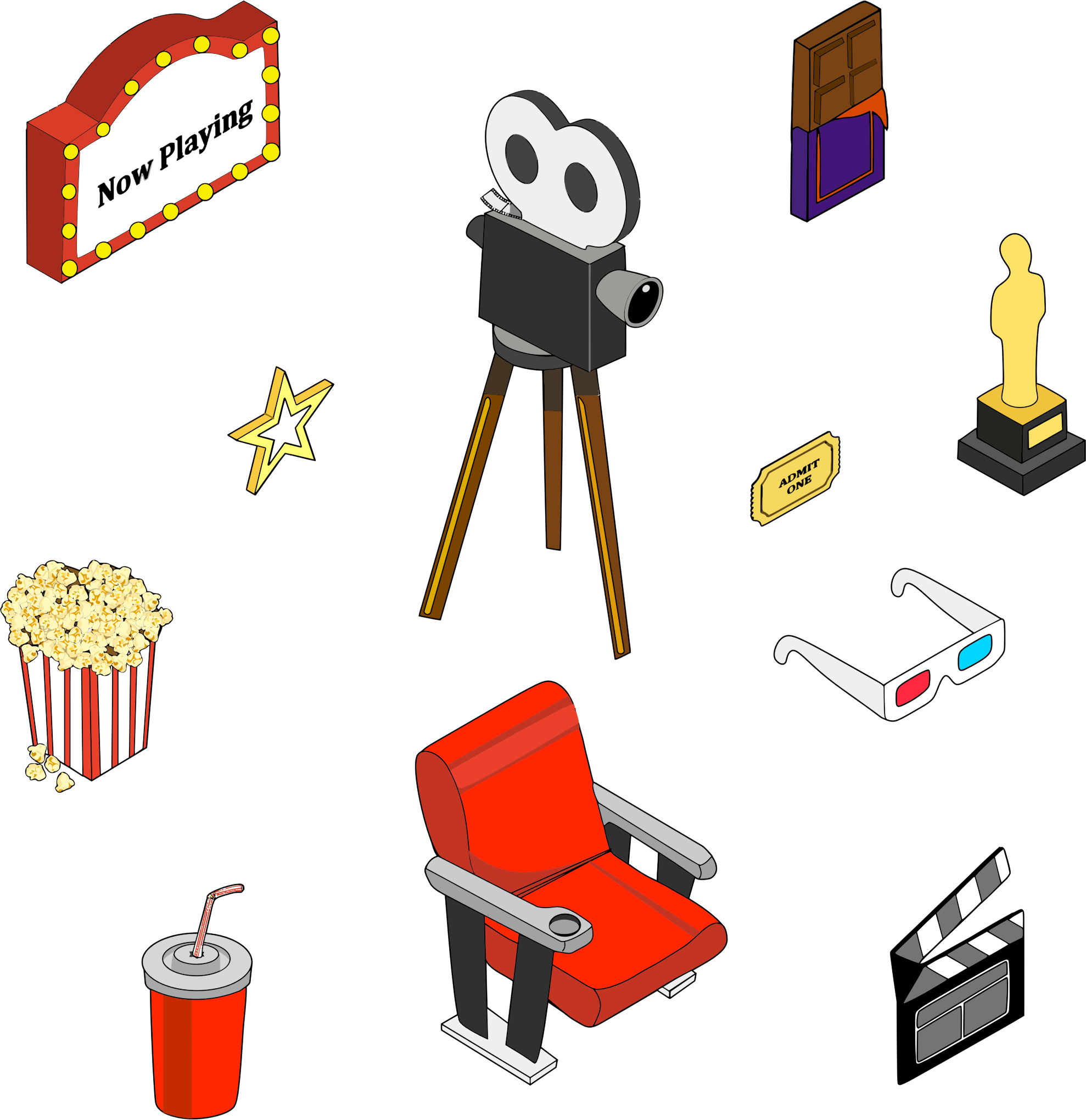 This Free Icons Png Design Of Cinema Paraphernalia (1978x2040), Png Download