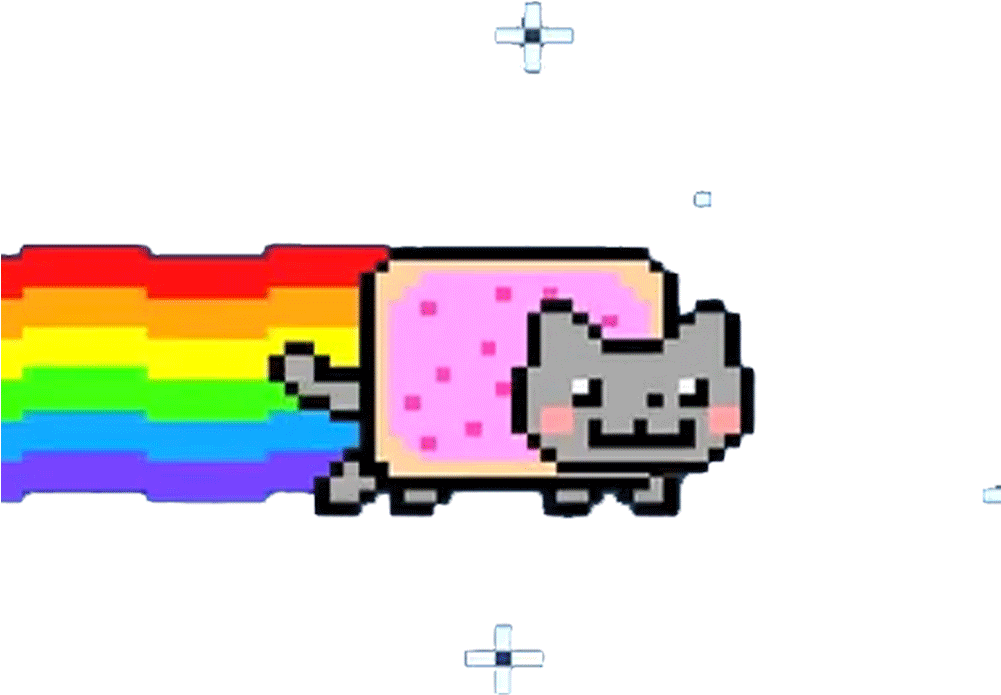 Meme Gif Png Banner Free - Nyan Cat (1000x805), Png Download
