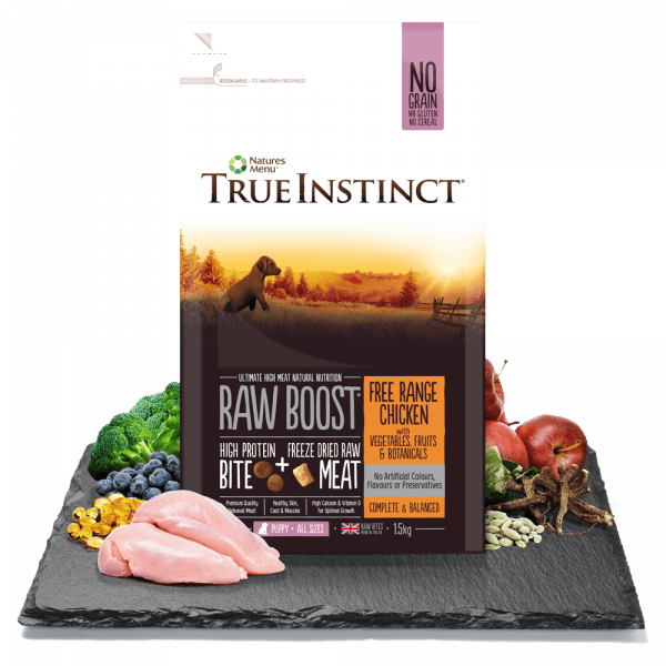 Raw Boost Puppy With Free Range Chicken - True Instinct Puppy Food (600x600), Png Download