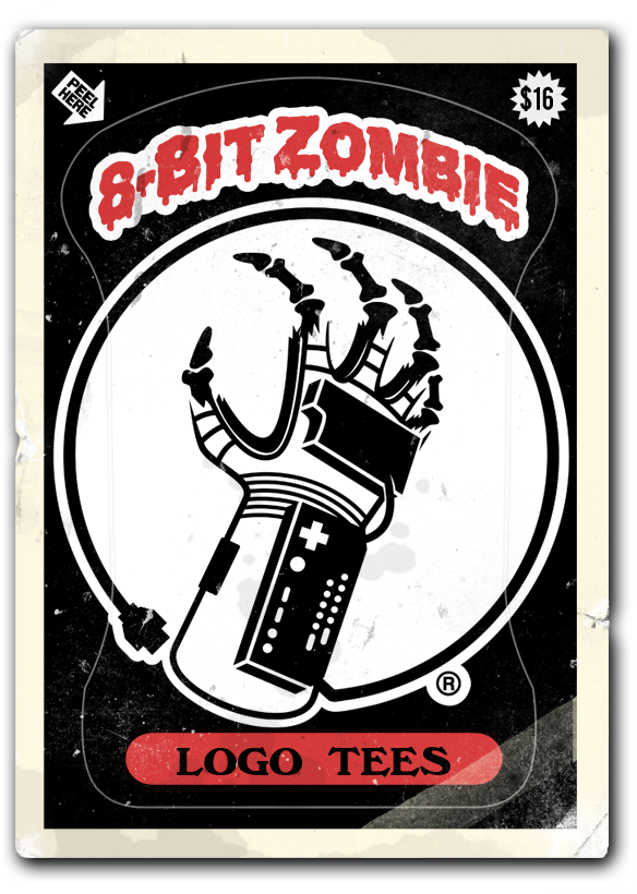 Tees And Tanks Featuring The 8-bit Zombie Powerglove - 8 Bit Zombie (600x820), Png Download