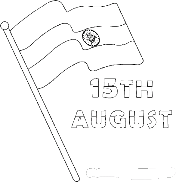 Png Black And White Stock Happy Images Wishes Quotes - Indian Flag Out Line (640x640), Png Download