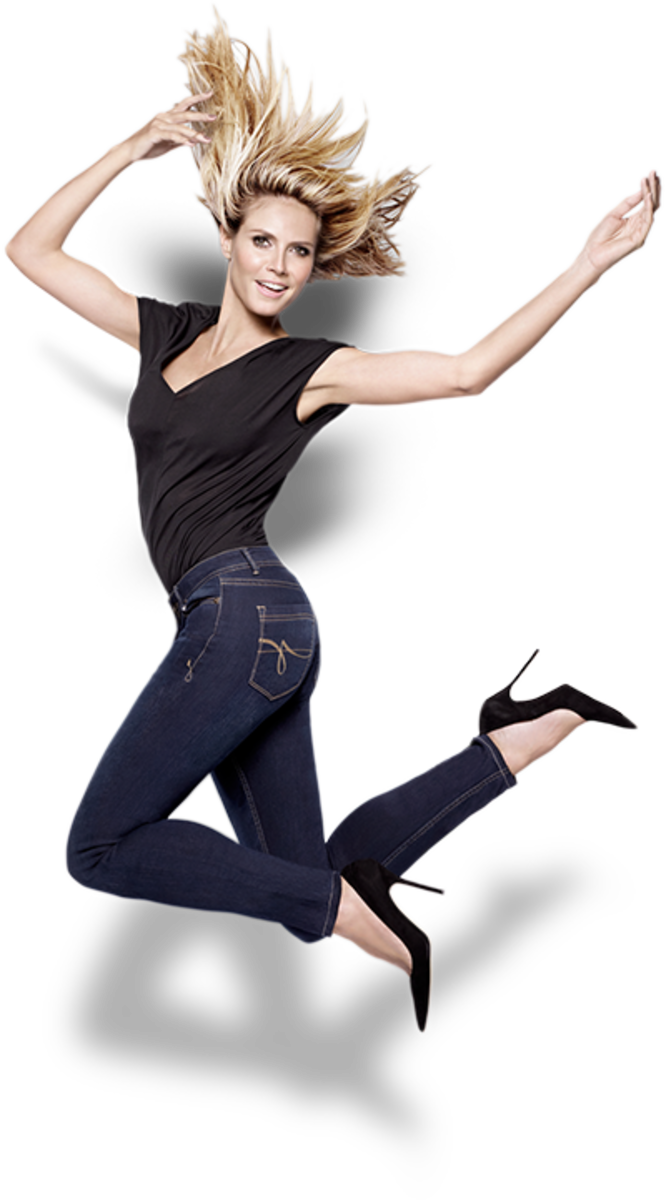 Jordache Jeans - Heidi Klum Body Swap (666x1200), Png Download
