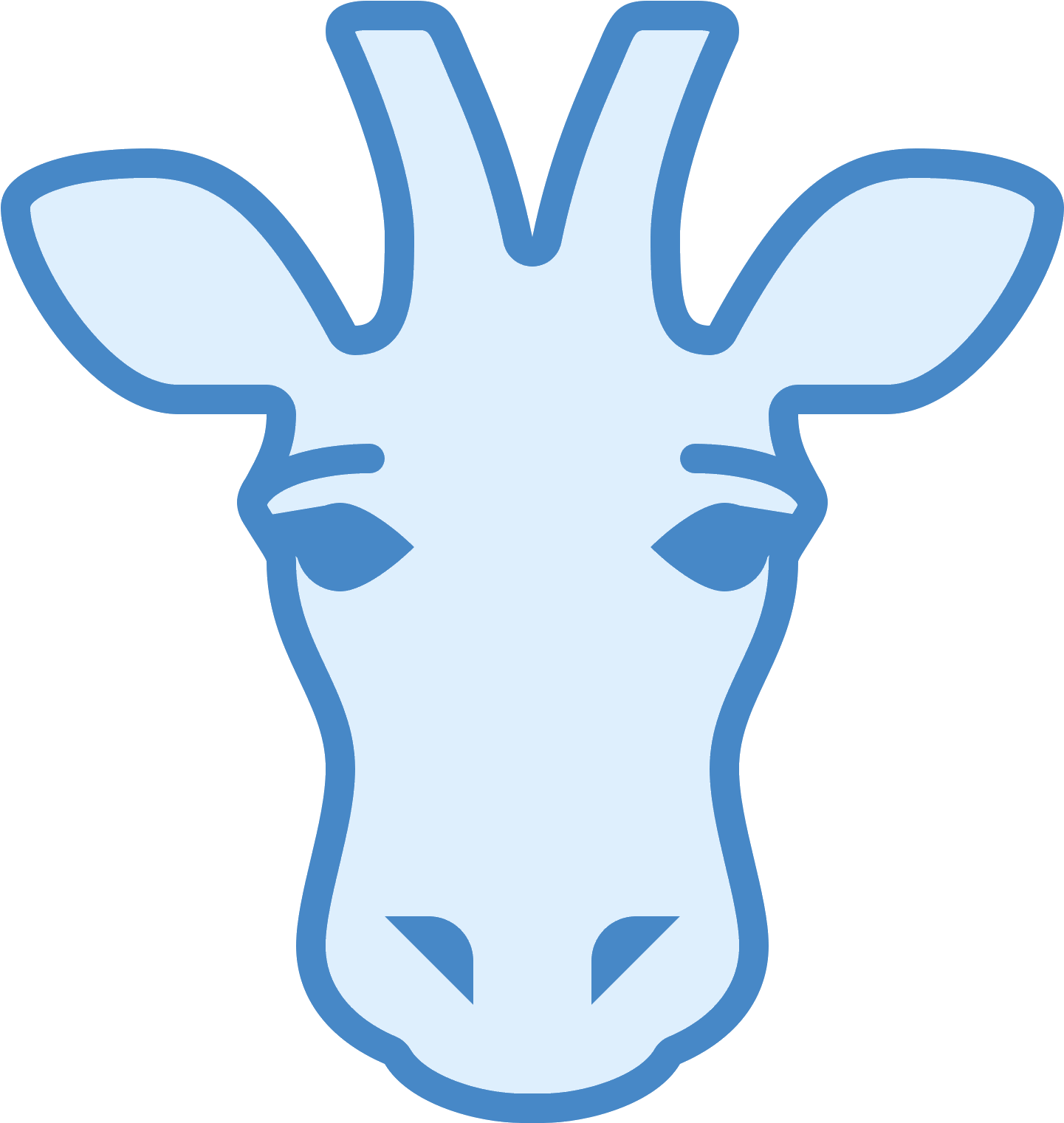 This Icon Is Depicting A The Head Of A Giraffe And - Emblem (1600x1600), Png Download