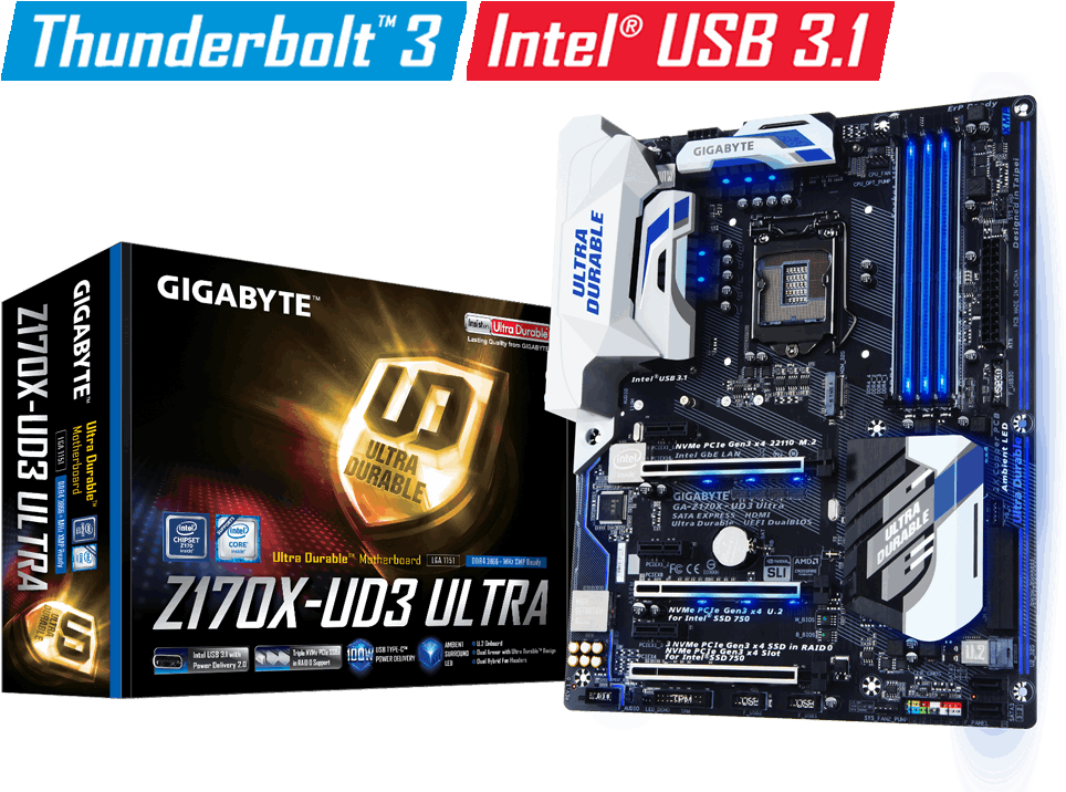 Ga Z170x Ud3 Ultra - Gigabyte Ga-z170x-ultra Gaming Atx Motherboard - Intel (1000x760), Png Download