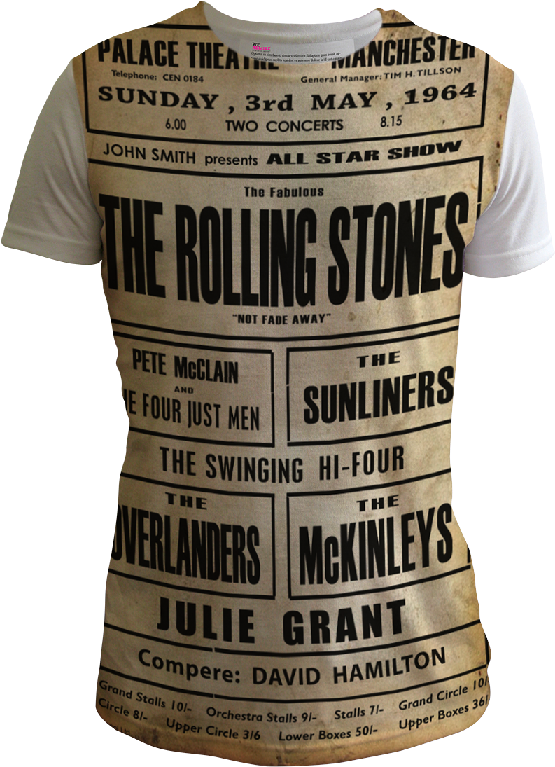 Rolling Stone Vintage Men White - Vintage Poster (800x1101), Png Download