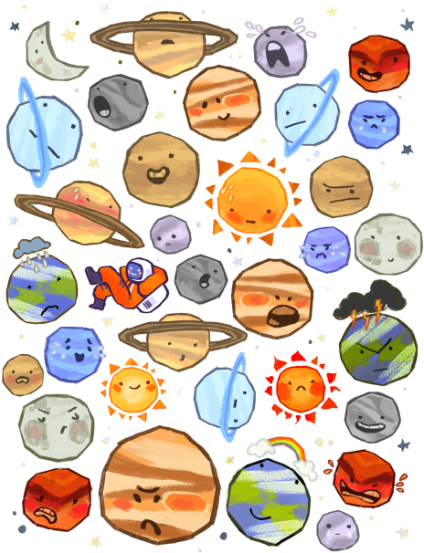 Picture Library Solar System Sticker - Solar System Sticker (500x667), Png Download