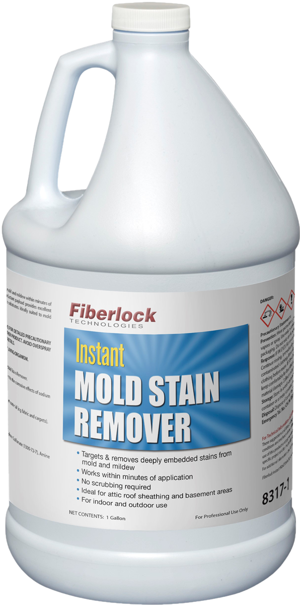 Fiberlock Instant Mold Stain Remover Gal - Fiberlock 8310 1 Gallon Shockwave Concentrate Cleaner (596x1200), Png Download