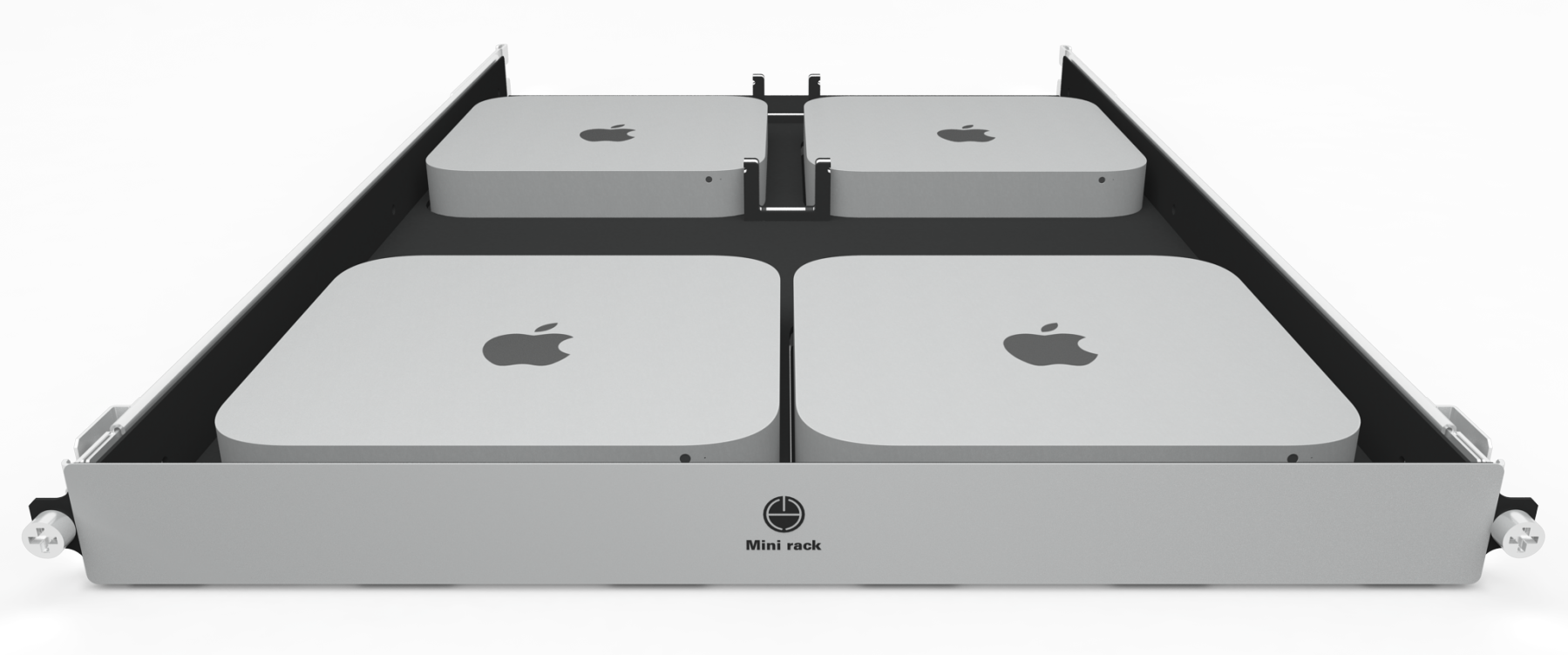 Mini Rack - H-squared Mini Rack For Mac Mini (1799x751), Png Download