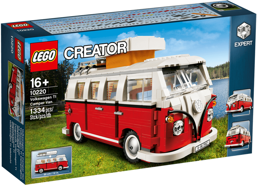 Volkswagen T1 Camper Van - Lego 10220 Volkswagon T1 Camper Van (872x617), Png Download