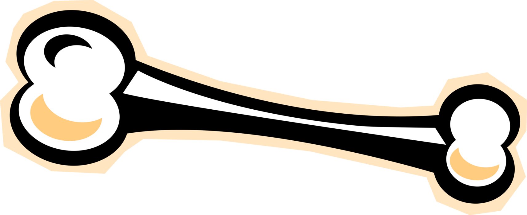 Vector Bone Femur Clip Royalty Free Library - Clip Art (1713x700), Png Download