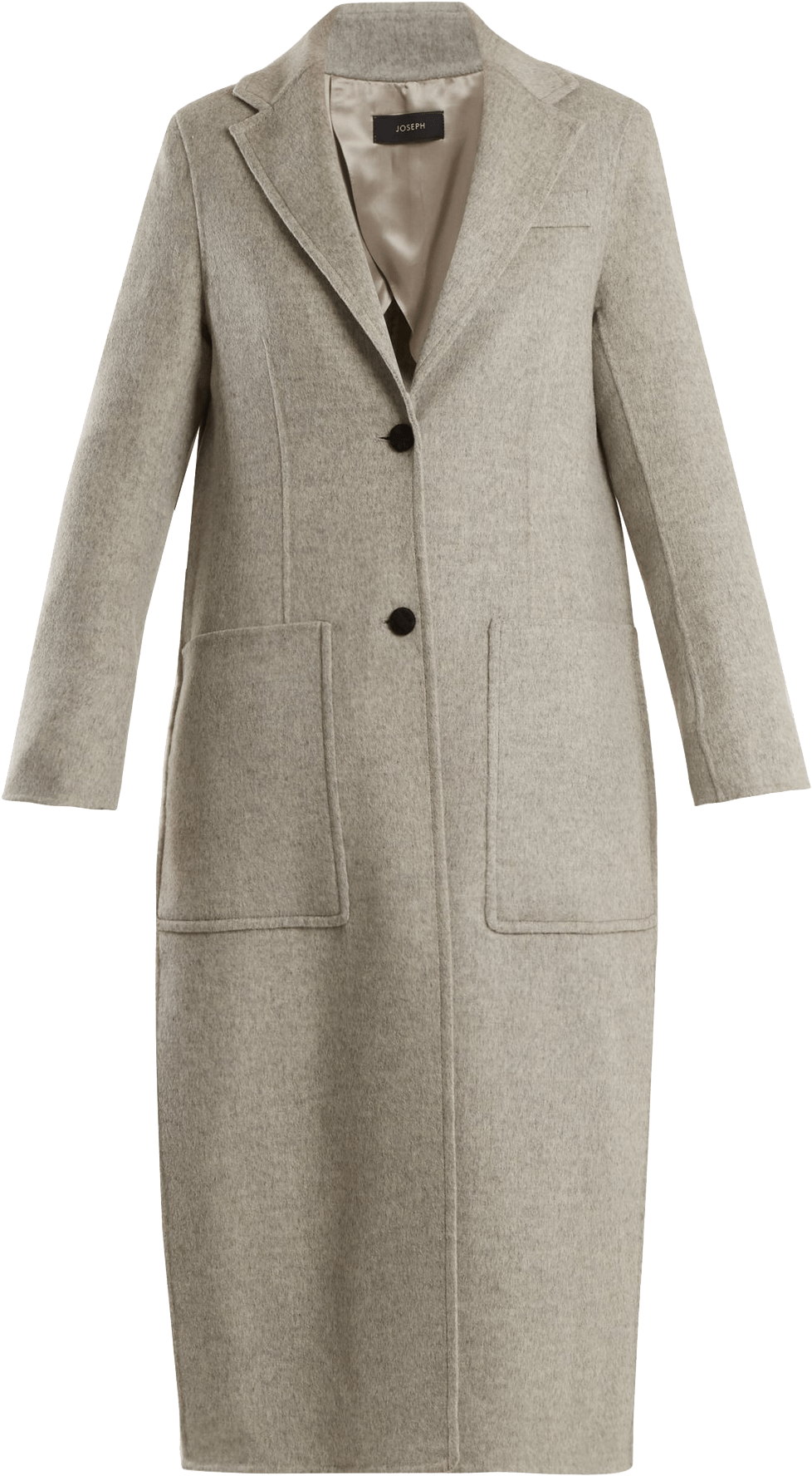 Joseph Marvil Single Breasted Wool And Silk Blend Coat - Coat (1391x1855), Png Download