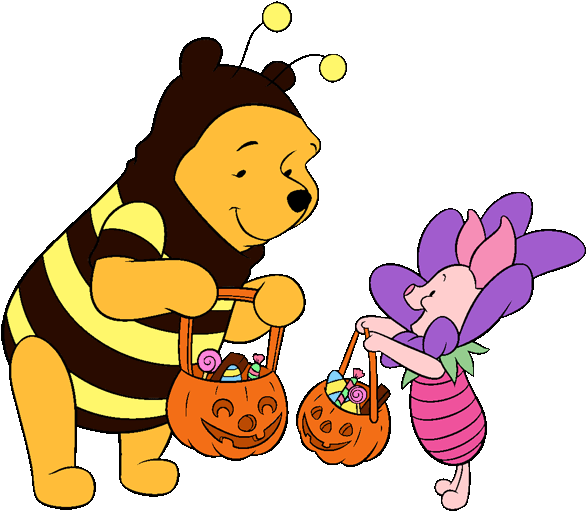 28 Collection Of Disney Characters Halloween Clipart - Winnie The Pooh And Piglet Halloween (600x519), Png Download