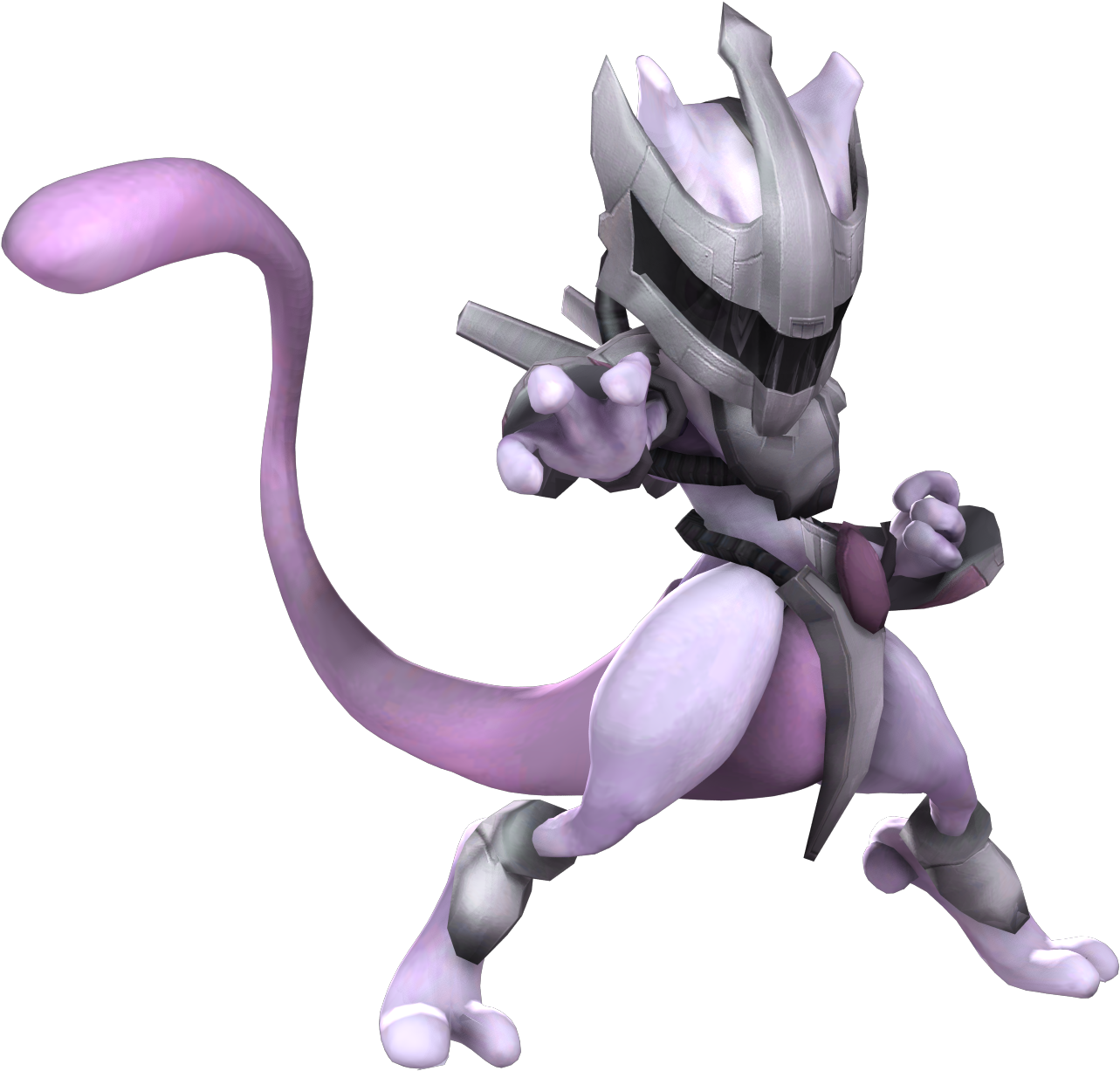 Here's The Costume On A Render - Armored Mewtwo Smash 4 (2000x1500), Png Download