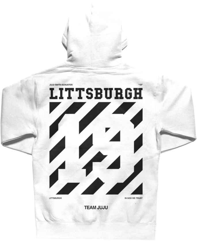 Littsburgh Hoodie White - Juju Smith Schuster Merch (1024x1024), Png Download