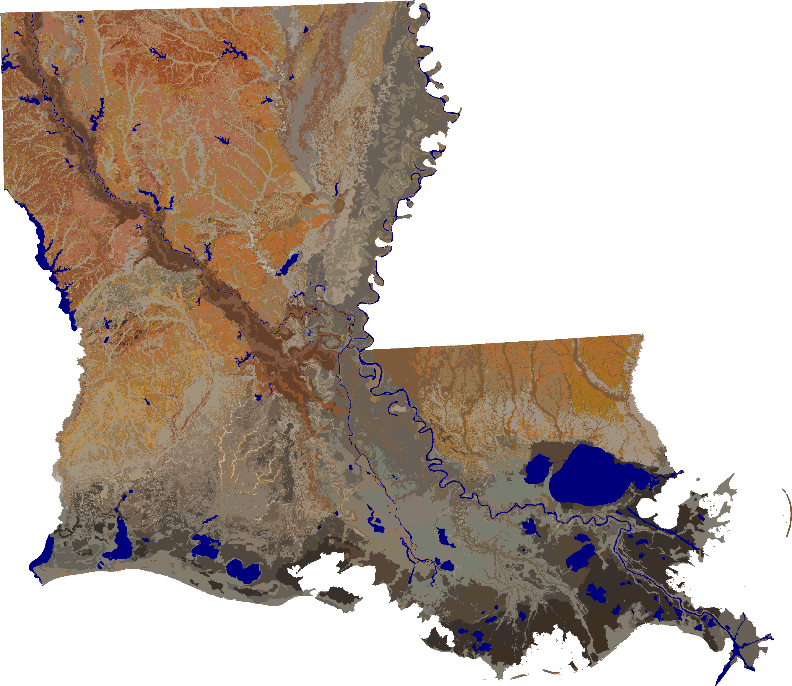 Soil Colors Of Louisiana - Louisiana 2017 Election Results (3249x2508), Png Download