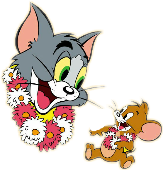 Tomandjerry Cartoons Dessin Drawing Cute Funny Anime - Tom And Jerry (556x577), Png Download