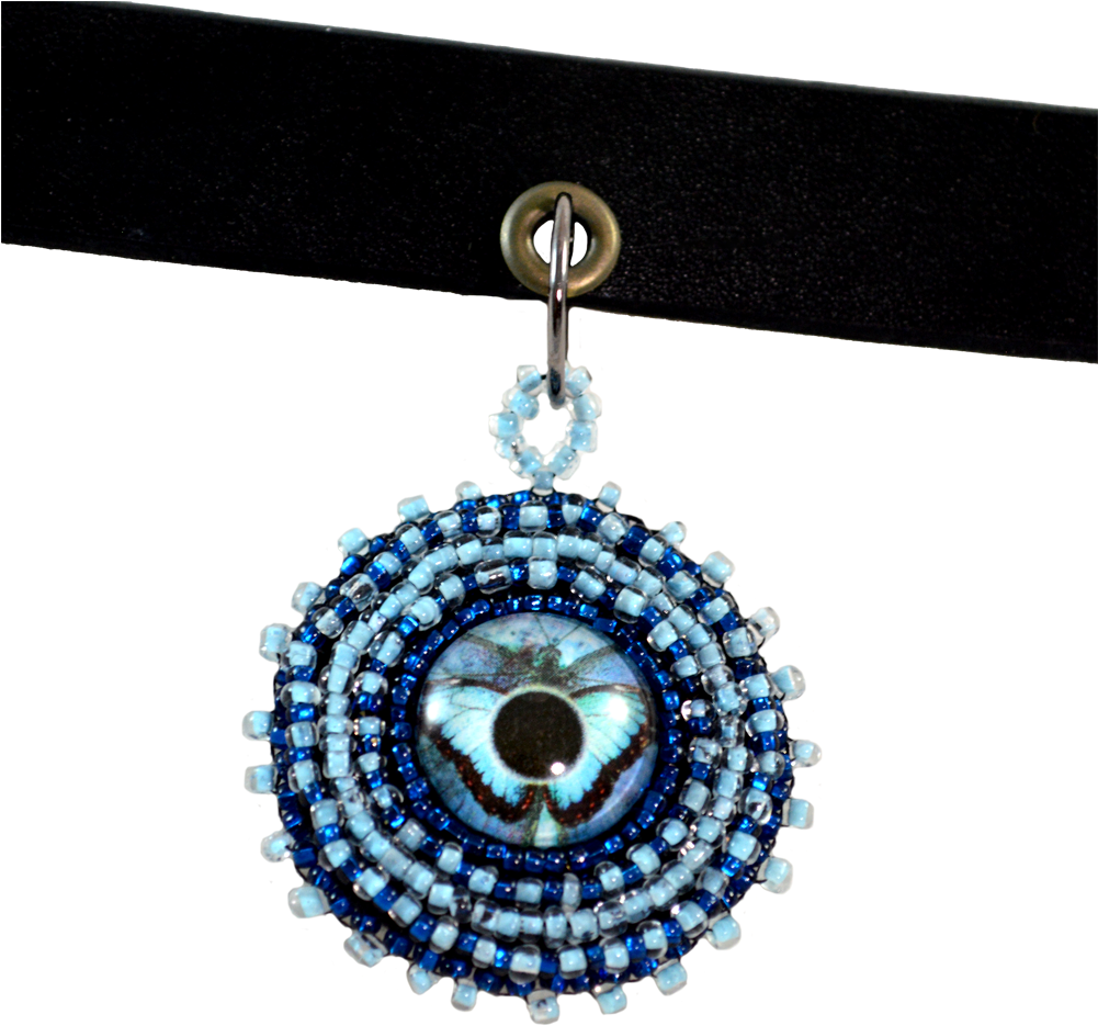 Blue Choker Necklace (1000x1000), Png Download