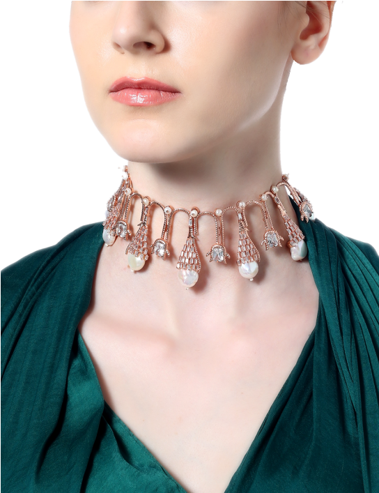 Glazed Droplet Choker Glazed Droplet Choker - Choker (554x706), Png Download