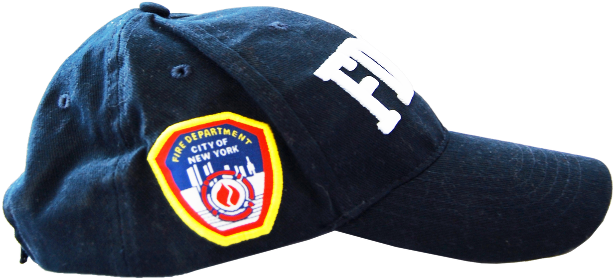 Fdny Adults Navy Hat With White Front And Emblem Side - Fdny Adults Navy Hat With White Front (1280x1088), Png Download