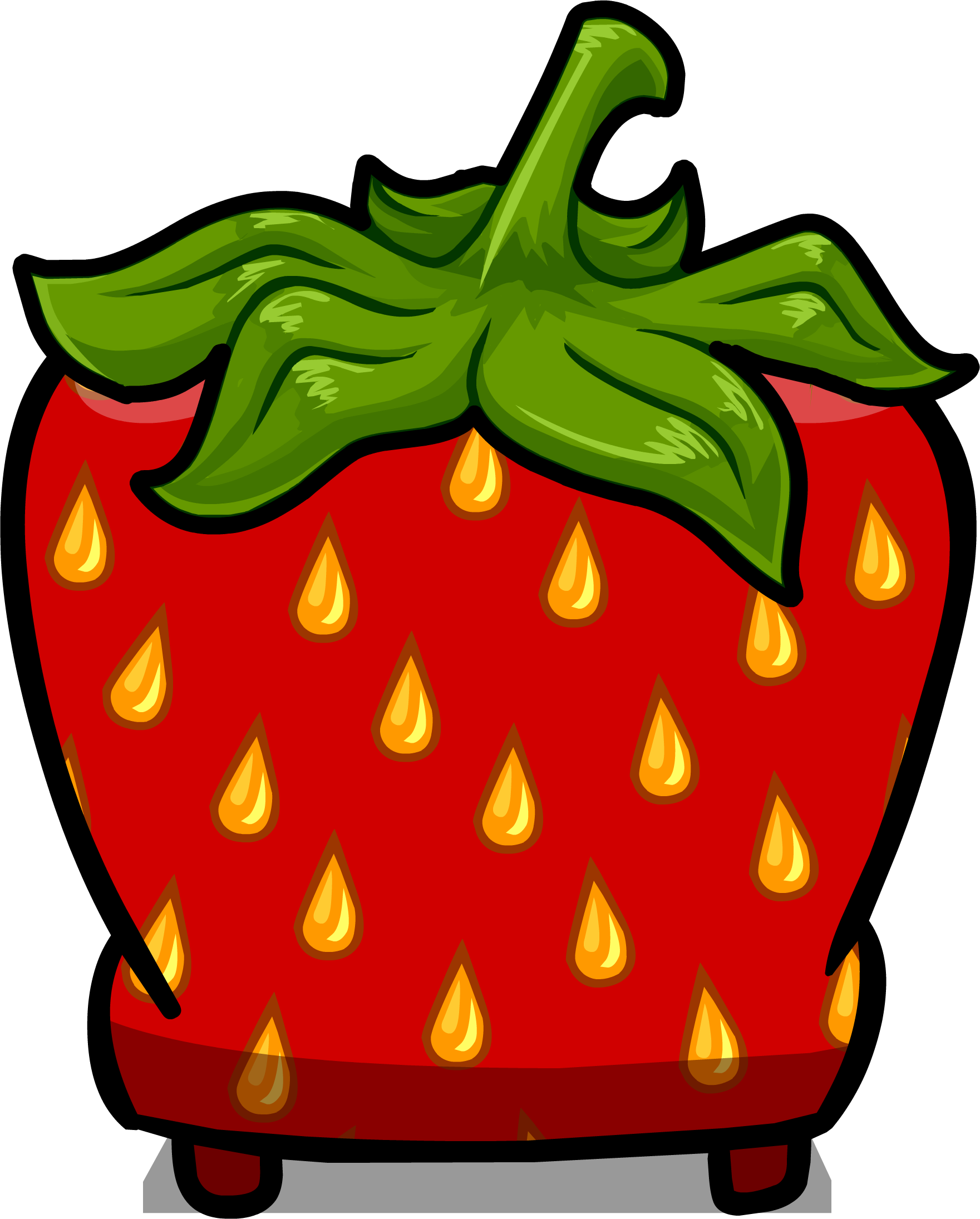 Strawberry Seat Sprite 005 - Strawberry (1761x2191), Png Download