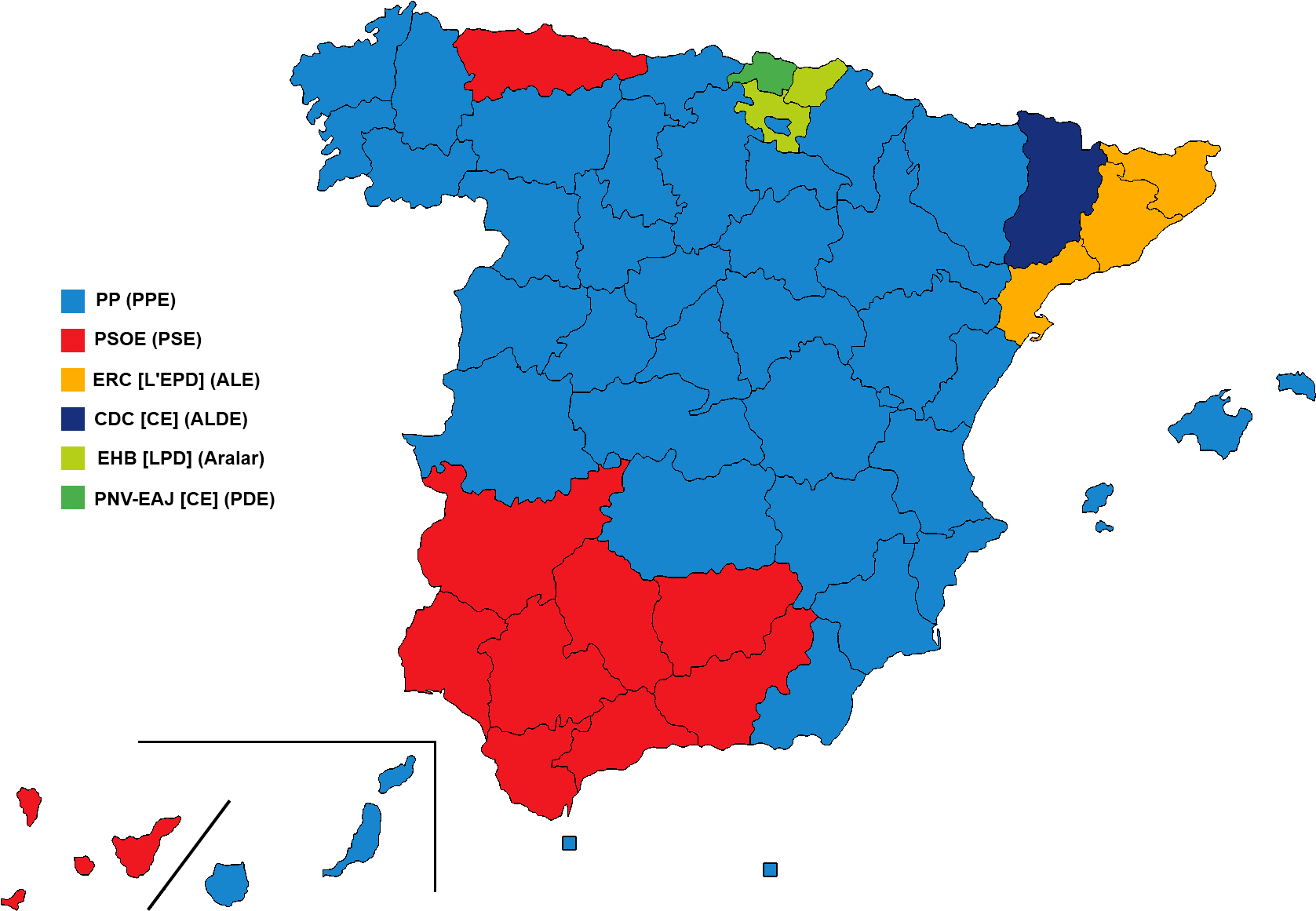 Elecciones Europeas En España Provincias - Provincias De España Png (1705x1185), Png Download