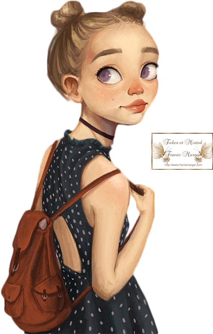 Vector Vector Vector - Drawing Pretty Black Girl Cartoon (500x700), Png Download