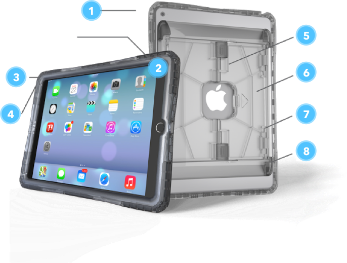 Aftershock Series Fully Featured With Stand & Rugged - Shockwave Ultra-protective Rugged New 2017 Ipad Case (686x519), Png Download