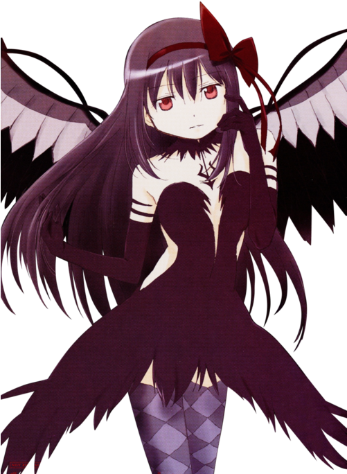 Https - //warosu - - Magica Madoka Homura Demon (500x715), Png Download