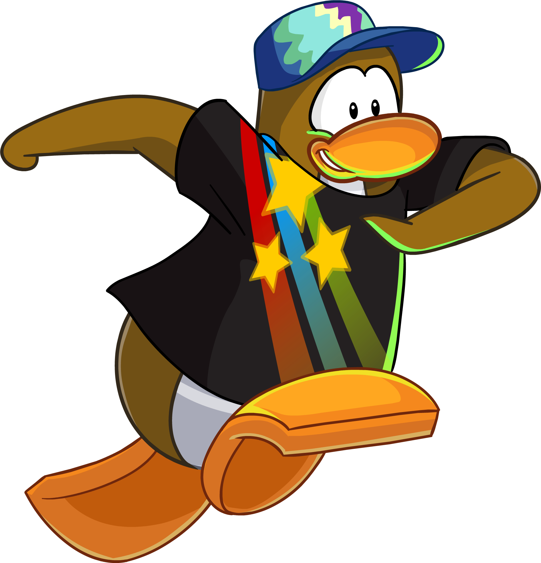 Cpt 413 Running Penguin - Club Penguin Penguin Running (1896x1973), Png Download