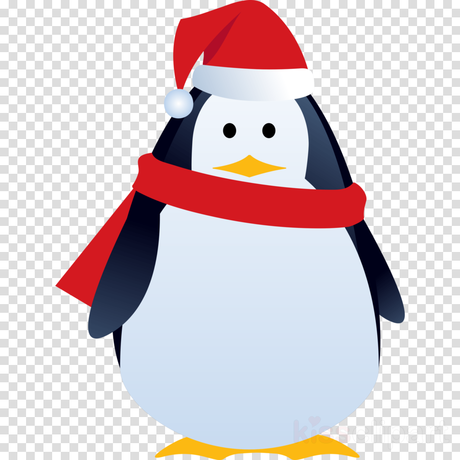 Christmas Penguin Png Clipart Penguin Santa Claus Clip - Christmas Penguin Gift Greeting Card (900x900), Png Download
