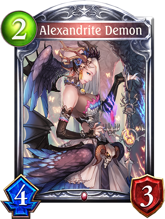 Unevolved Alexandrite Demon Evolved Alexandrite Demon - Shadowverse Cards (536x698), Png Download