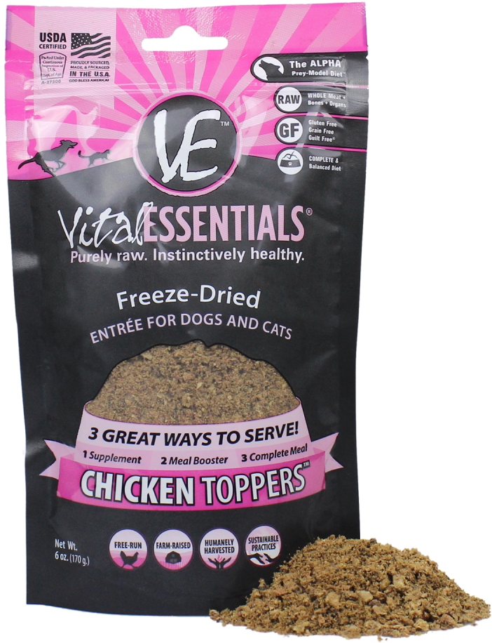 Vital Essentials Freeze Dried Chicken Toppers For Cats - Vital Essentials Chicken Mini Patties Freeze Dried (800x1000), Png Download