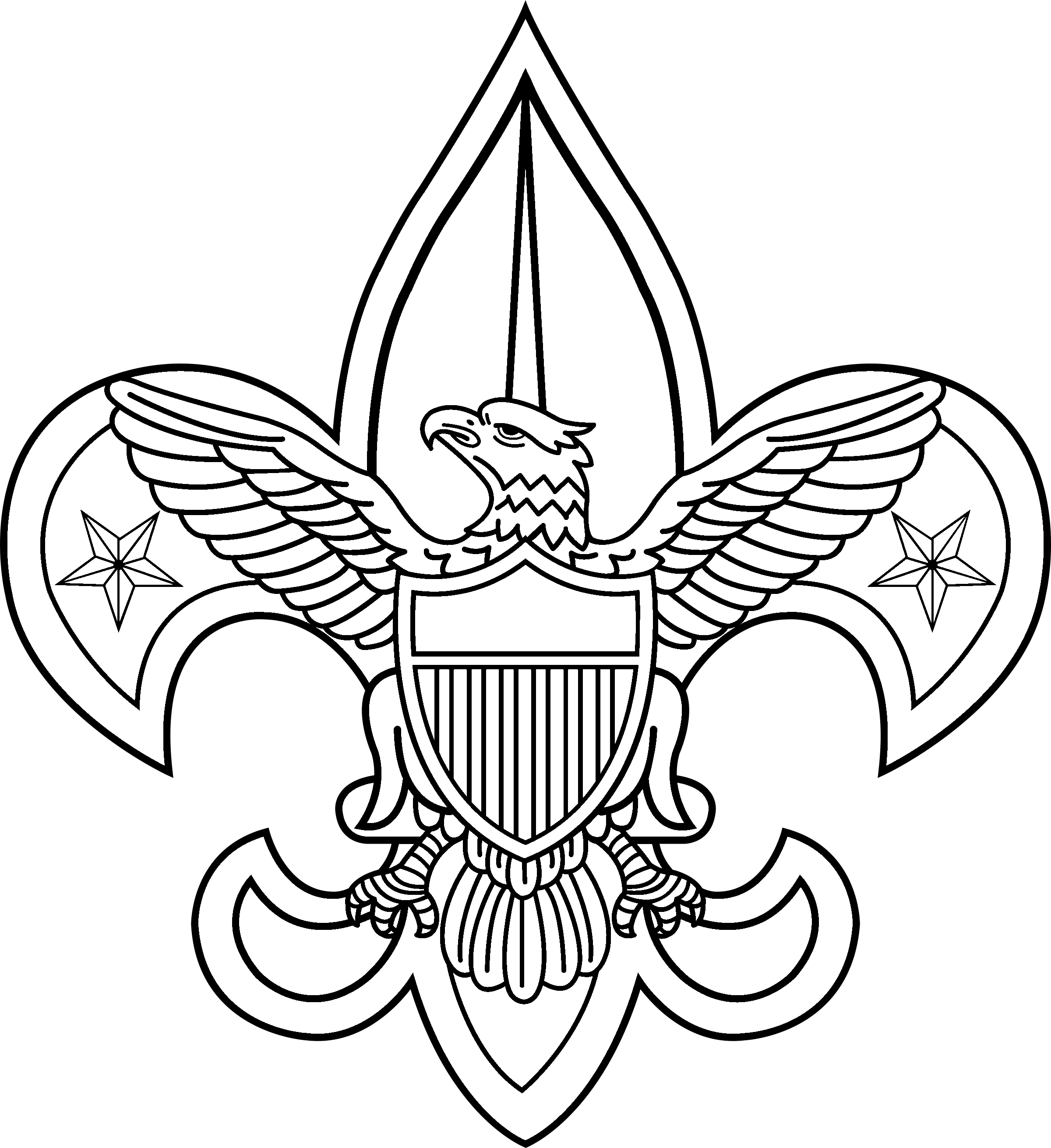 Boy Scouts 2 Logo Black And White - Boy Scouts Of America (2400x2621), Png Download