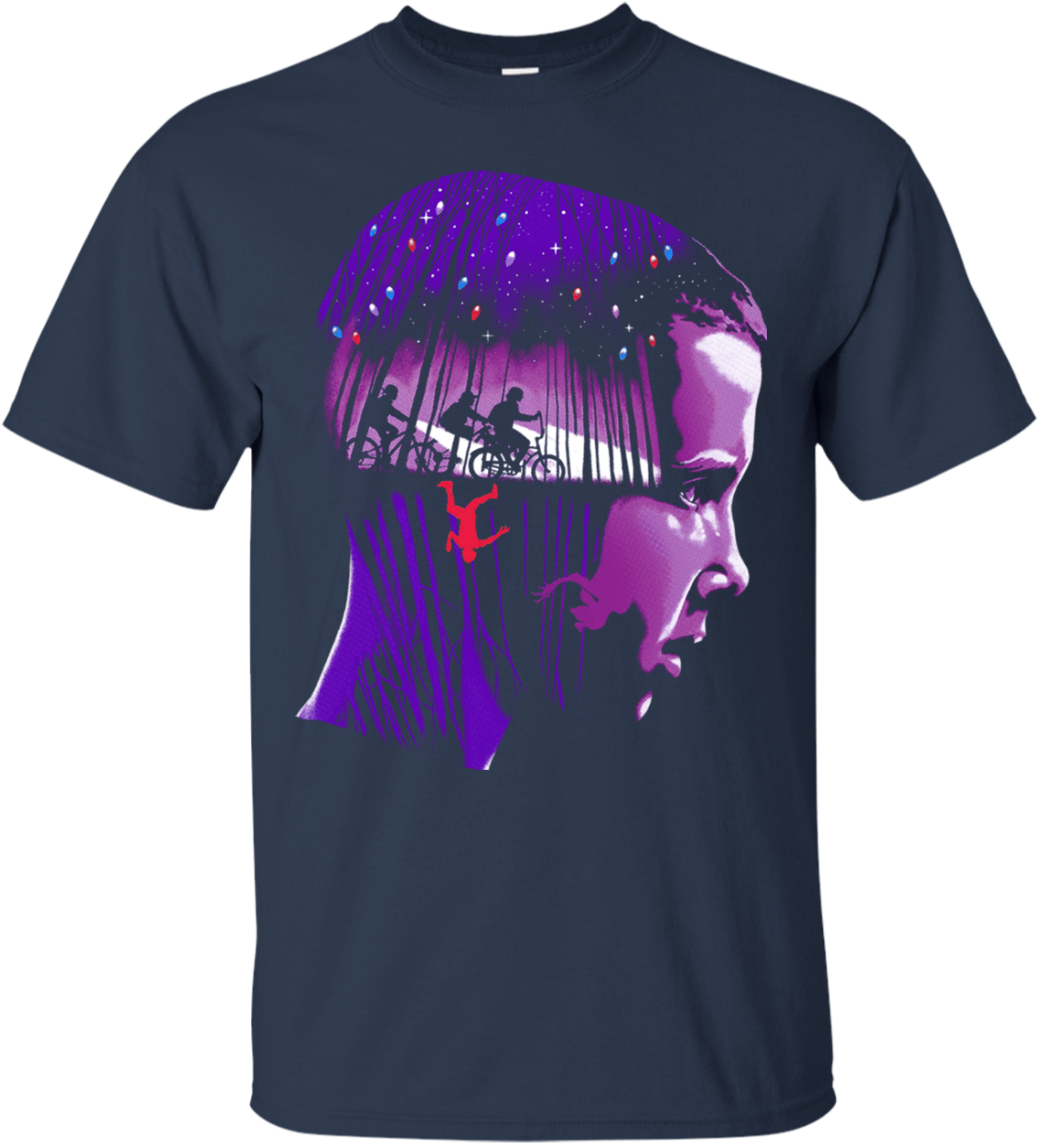 Upside Down With Eleven - Best Gift - Stranger Things Hoodie/t-shirt/mug Black/navy/pink/white (1155x1155), Png Download