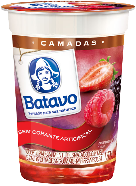 Iogurte Camadas Frutas Vermelhas 170g - Iogurte Com Linhaça (546x717), Png Download