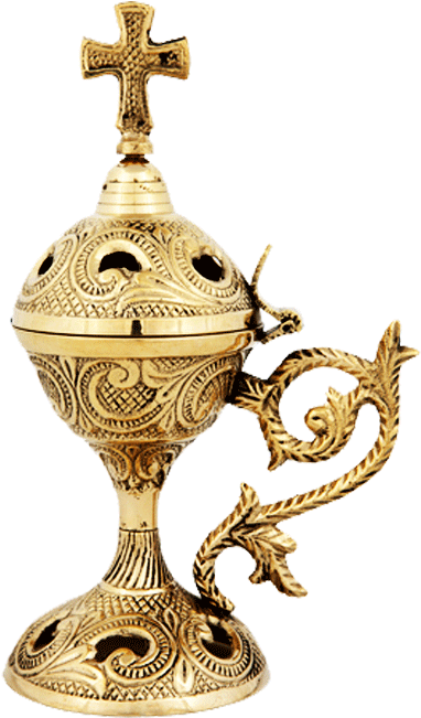 Censer - Orthodox Christian Byzantine Style Brass Censer Incense (650x650), Png Download