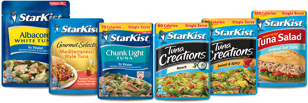 Starkist Chunk Light Tuna Salad 3 Oz (1012x366), Png Download