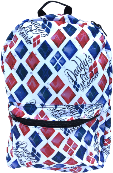 Suicide Squad Harley Quinn Backpack - Suicide Squad Daddy's Lil Monster Diamond Print Sublimated (600x600), Png Download