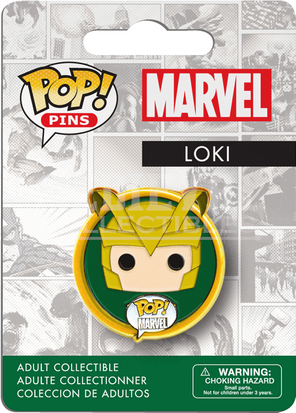 Marvel Comics Loki Pop Pin - Funko Pop Pin (850x850), Png Download