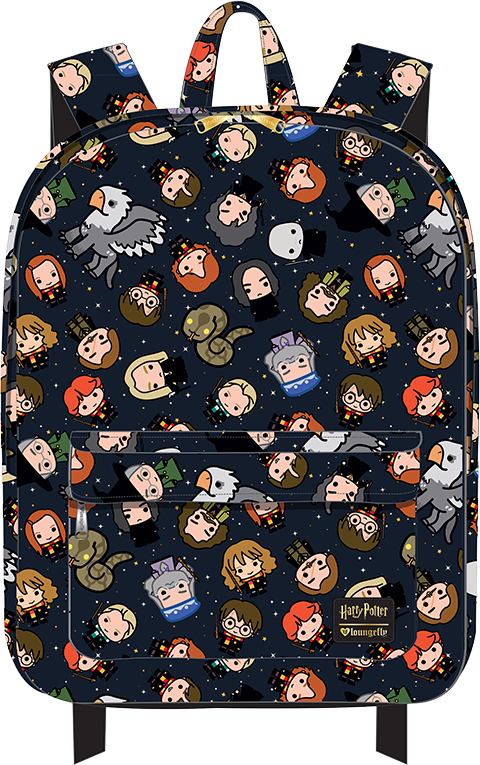 Harry Potter Apparel Harry Potter Chibi Print Backpack - Loungefly Harry Potter Backpack (480x765), Png Download