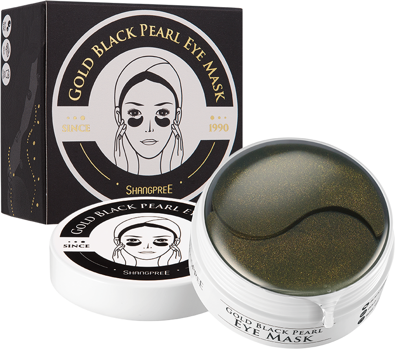 Gold Black Pearl Hydrogel Eye Mask - Eye (1000x1000), Png Download